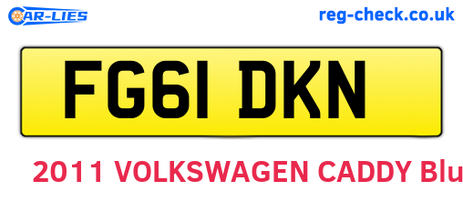 FG61DKN are the vehicle registration plates.