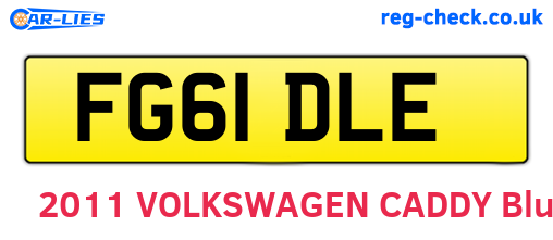 FG61DLE are the vehicle registration plates.