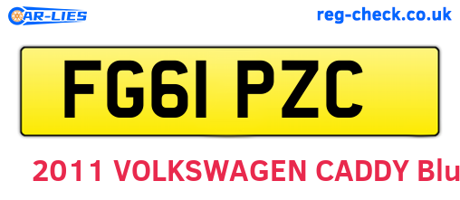 FG61PZC are the vehicle registration plates.