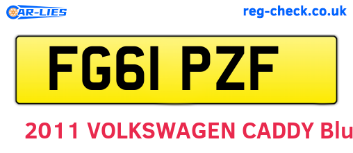 FG61PZF are the vehicle registration plates.