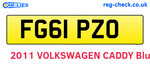FG61PZO are the vehicle registration plates.