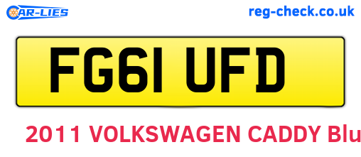 FG61UFD are the vehicle registration plates.