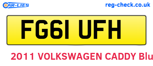 FG61UFH are the vehicle registration plates.