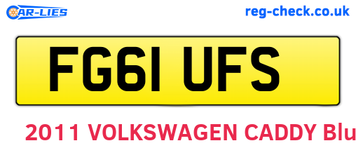 FG61UFS are the vehicle registration plates.