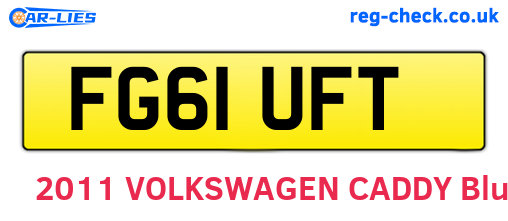 FG61UFT are the vehicle registration plates.