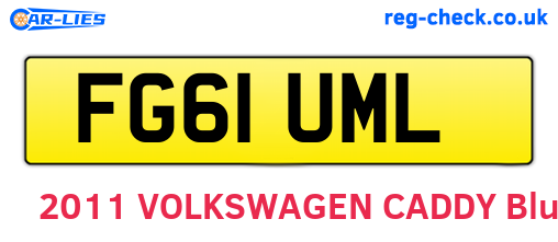 FG61UML are the vehicle registration plates.