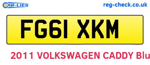 FG61XKM are the vehicle registration plates.