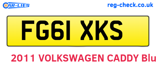 FG61XKS are the vehicle registration plates.