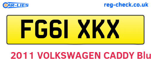 FG61XKX are the vehicle registration plates.