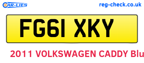 FG61XKY are the vehicle registration plates.