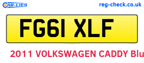FG61XLF are the vehicle registration plates.