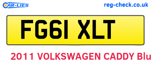 FG61XLT are the vehicle registration plates.