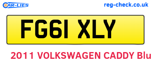 FG61XLY are the vehicle registration plates.
