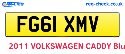 FG61XMV are the vehicle registration plates.