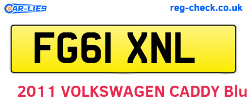 FG61XNL are the vehicle registration plates.