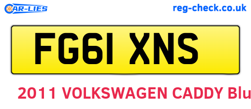 FG61XNS are the vehicle registration plates.