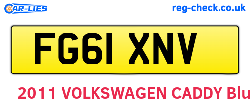 FG61XNV are the vehicle registration plates.