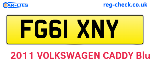 FG61XNY are the vehicle registration plates.
