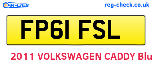 FP61FSL are the vehicle registration plates.