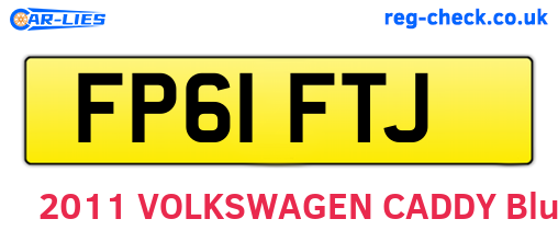 FP61FTJ are the vehicle registration plates.