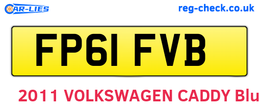 FP61FVB are the vehicle registration plates.
