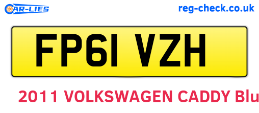 FP61VZH are the vehicle registration plates.