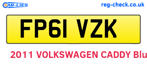 FP61VZK are the vehicle registration plates.