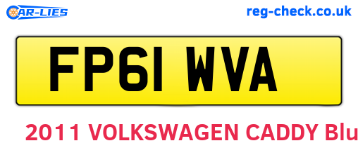 FP61WVA are the vehicle registration plates.