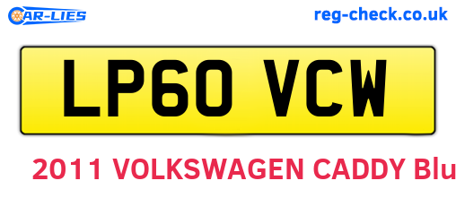 LP60VCW are the vehicle registration plates.