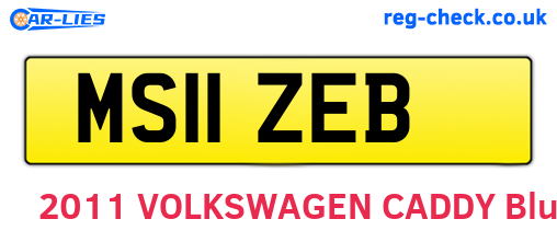 MS11ZEB are the vehicle registration plates.