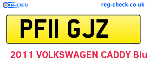 PF11GJZ are the vehicle registration plates.
