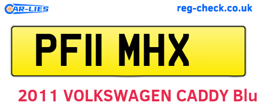 PF11MHX are the vehicle registration plates.
