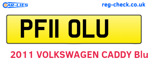 PF11OLU are the vehicle registration plates.