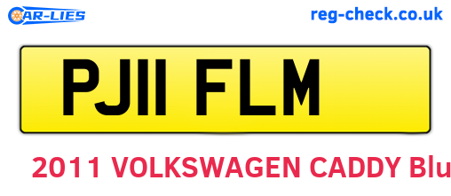 PJ11FLM are the vehicle registration plates.