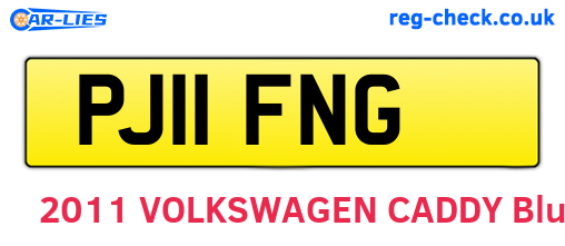 PJ11FNG are the vehicle registration plates.