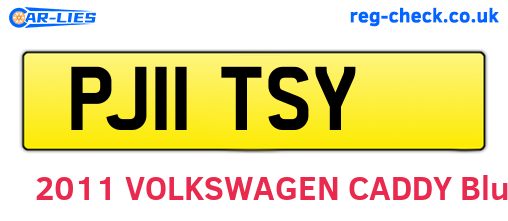 PJ11TSY are the vehicle registration plates.