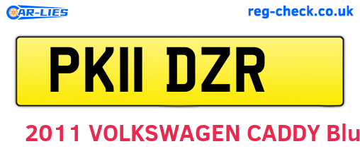 PK11DZR are the vehicle registration plates.