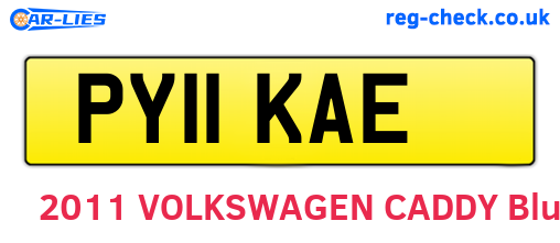 PY11KAE are the vehicle registration plates.
