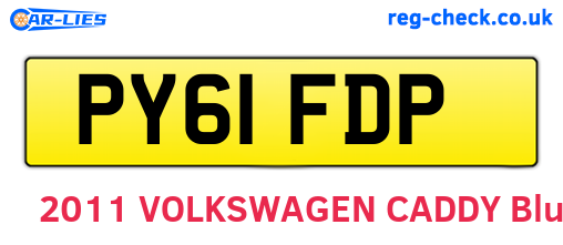 PY61FDP are the vehicle registration plates.