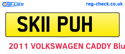 SK11PUH are the vehicle registration plates.
