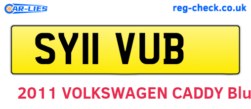 SY11VUB are the vehicle registration plates.
