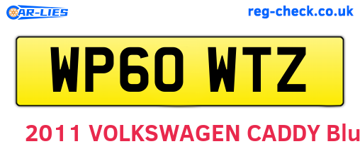WP60WTZ are the vehicle registration plates.