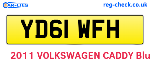 YD61WFH are the vehicle registration plates.