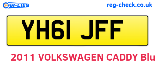 YH61JFF are the vehicle registration plates.