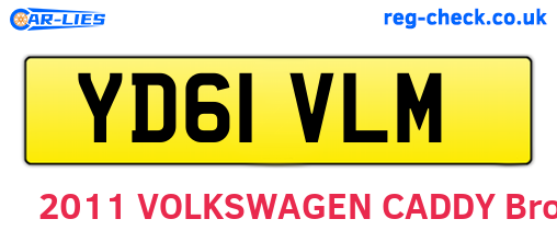 YD61VLM are the vehicle registration plates.