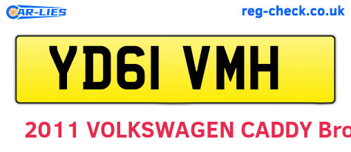 YD61VMH are the vehicle registration plates.