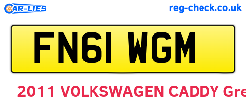 FN61WGM are the vehicle registration plates.