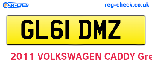 GL61DMZ are the vehicle registration plates.