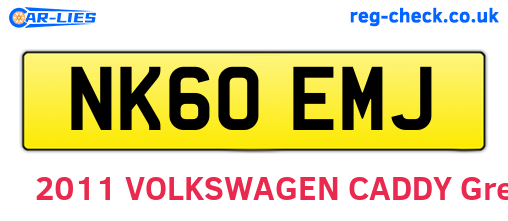 NK60EMJ are the vehicle registration plates.