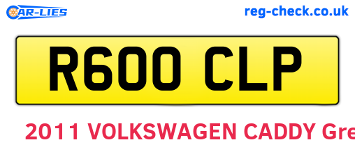 R600CLP are the vehicle registration plates.